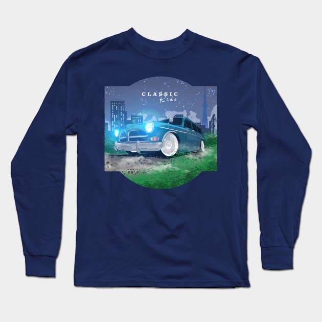 Classic Ride Long Sleeve T-Shirt by CoretanVector